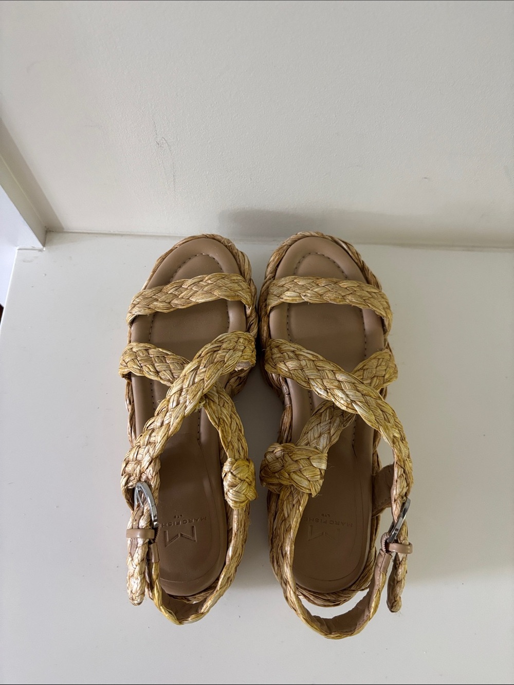 Marc Fisher Braided Straw Sandals